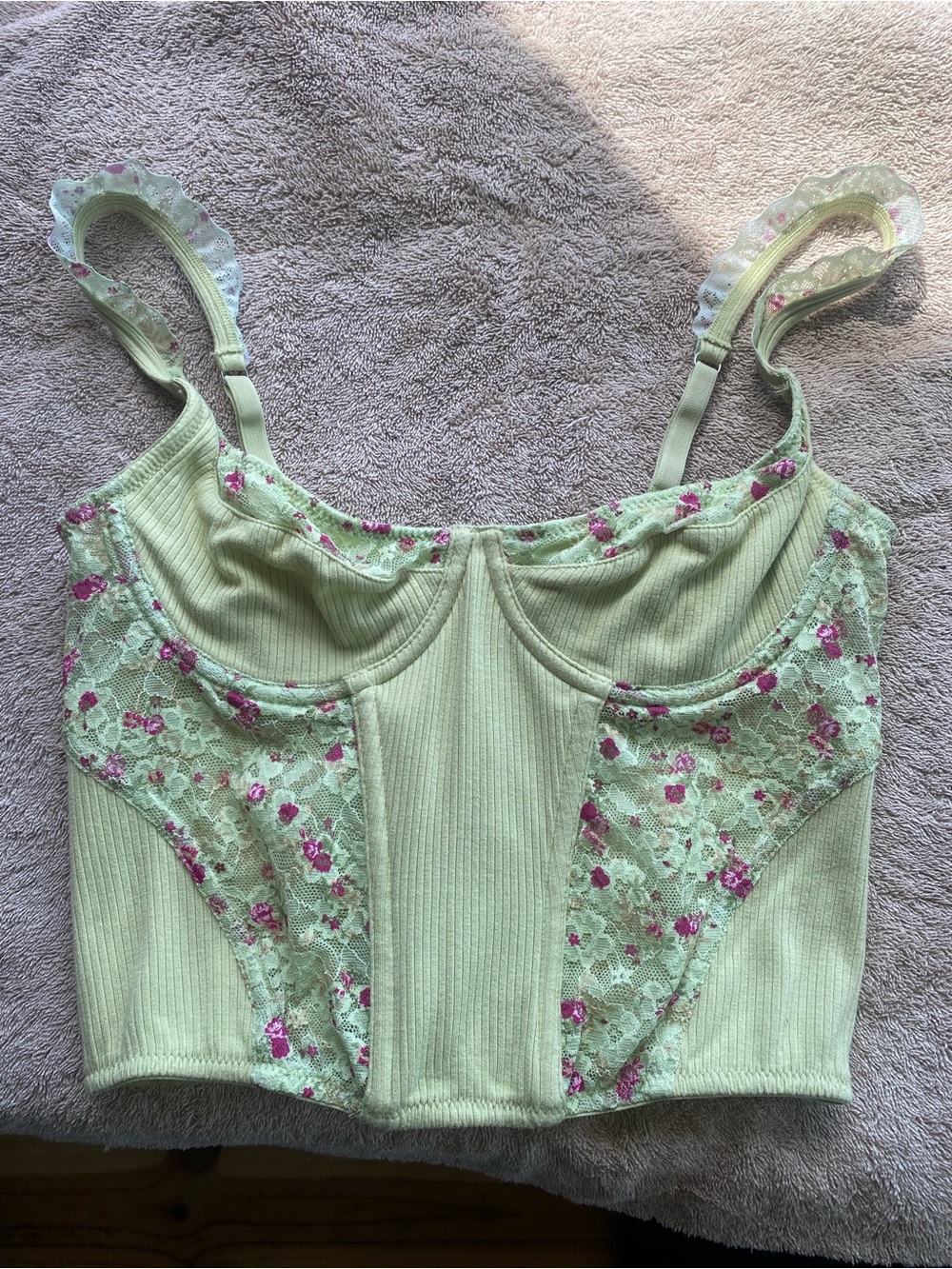 Urban Outfitters Out From Under Lovestruck Lace Corset Top - S